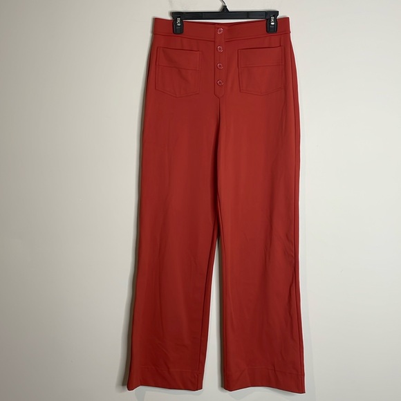 Halara | High Waisted Button Multiple Pockets Straight Leg Pants Large Tall NWT - Picture 2 of 7